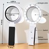 JARLINK Magnifying Glass with Light and Stand, 3 Modes Foldable