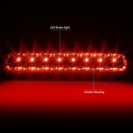 DNA MOTORING 3BL-4RUNNER03-LED-SM Smoked Lens LED Third Tail Brake Light [Compatible with 03-09 4Runner]