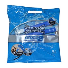 Wilkinson Sword Extra Precision 2 Disposable Razors, 5 Count (Same As Schick Slim Twin Disposables) (Pack of 2)