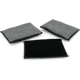 3 piezas de esponjas de microfibra para fregado del interior del coche de 5"3", esponjas de lavado de coche, almohadillas de limpieza para detalle de auto, esponjas de limpieza interior para cuero de