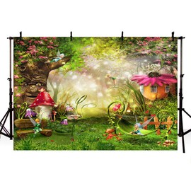 MEHOFOTO Photo Backgroud Cartoon Fairy Tale Birthday Party Decoration Backdrops for Photography 7ftx5ft
