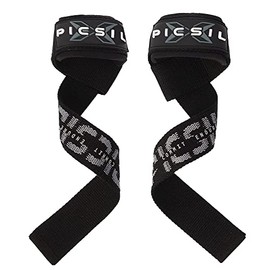 PICSIL - Straps Powerlifting | Correas Levantamiento de Pesas | Soporte Acolchado | Ideal para Fitness y Halterofilia | Algodón Elástico | Agarre para Gym y Cross Training