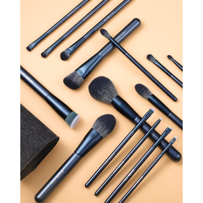 Makeup Brushes - Set of 15 Essential Professional Cosmetic Brushes