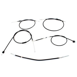 Simson Set of 5 Bowden Cables - Black - SR4-2, SR4-3, SR4-4, Rear External Brake Lever