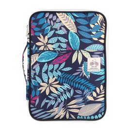 Bolsas de documentos A4 multifuncionales, carpeta de archivos a prueba de agua, organizador, cartera con cremallera para cuadernos, bolígrafos, documentos folder viaje carta(Azul marino)