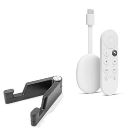 BoxWave Stand and Mount Compatible with Google Chromecast with TV - Desktop Aluminum SoloStand, Adjustable Hands-Free Portable with Rubber Feet - Jet Black