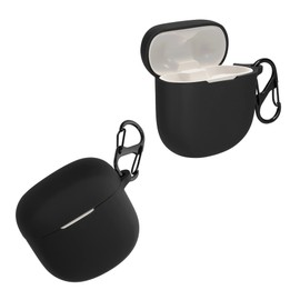 kwmobile Case Compatible with Bose QuietComfort Earbuds II Case - Silicone Cover Holder for Earbuds - Black