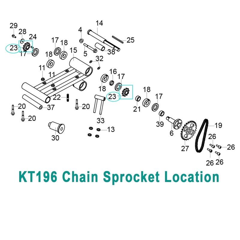 QYMOTO Genuine KT196 Drive Sprocket 420 Chain 10 Tooth for