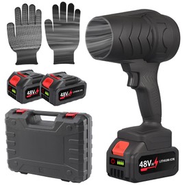 Timisea Leaf Blower Cordless with Battery,blowers for Lawn Care,New Portable Cordless Leaf Blower Handheld Turbo with 2 Battery,20000rpm 150mph Turbo Jet Blower for Patio Cleaning, Lawn Care and Dust