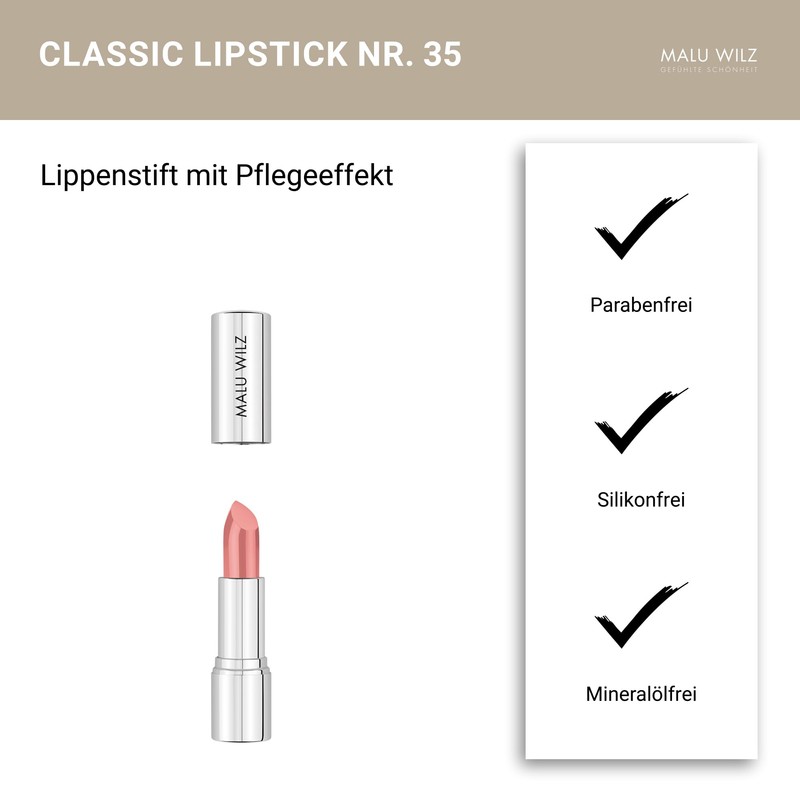 Malu Wilz Lipstick Classic No. 35 Antique Pink Lipstick Pink