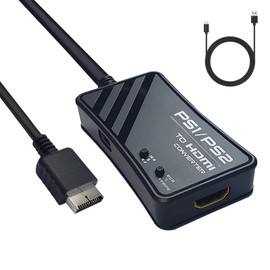 WNNZVCC PS1/PS2 to HDMI Converter, RGBS & YPbPr Signal Output to HDMI for Playstation2 and Playstation1, Screen 4:3/16:9 Switch
