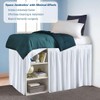 Dorm Bed Skirt Twin XL 50 Inch Drop, Dust Ruffle,