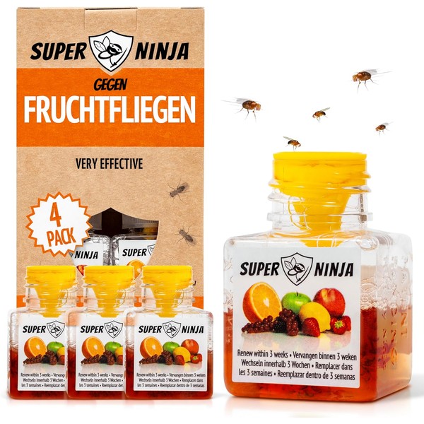 Super Ninja Fruit Fly Trap – Economy Pack of 4