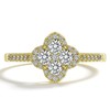 Gemtailor 1.3ct Four Leaf Clover Moissanite Lucky Ring for Women(Gold