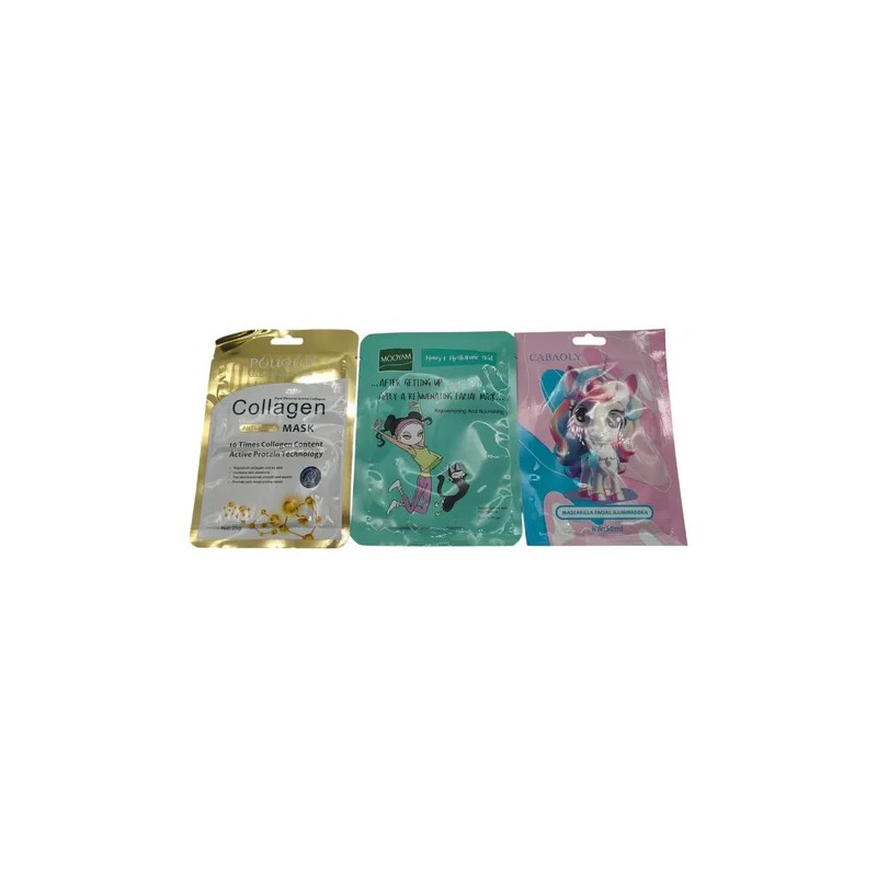 Mascarillas Faciales Hidratantes Variedad Tela Mix 30 Pz