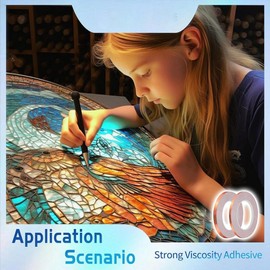 HiCOZZIE Copper Foil Tape with 5mm Backing for Stained Glass (2 Rolls), Durable, Easy to Use