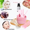 Facial Bowls Plastic Heart Shaped Facial Mask Mixing Set with