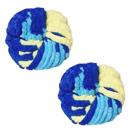 Chunky Wool Yarn 250g × 2, Coarse Knitting Wool for Crochet, Soft Yarn for Bags, Hats, Blankets, Pillow, Cat Bed (Gradient M)