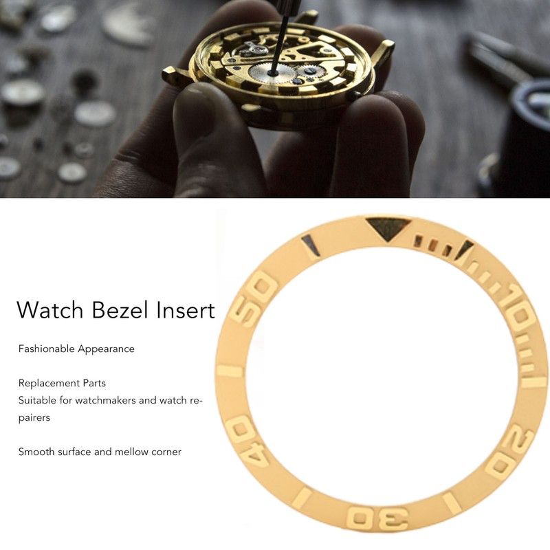 Watch Bezel Insert 38mm Ceramic Embossed Digit Watch Bezel Ring