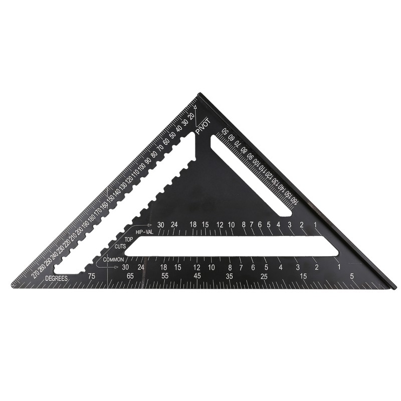 12 Inch Rafter Square Aluminum Alloy Metric Triangle Ruler Double