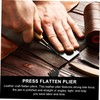 IWOWHERO Press Flatten Pliers Flat Nose Pliers for Leather Strong