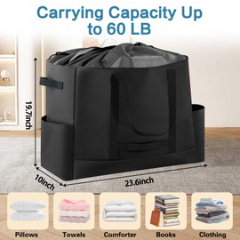 DSDCDJ Heavy Duty Moving Bags – Expandable Moving Boxes with Handles, Extra Large Moving Supplies Storage Bags with Drawstring Closure – Perfect for Moving, College Dorm, Traveling, Camping