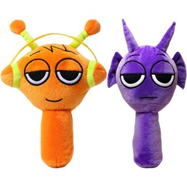 S-prunki Plush Animal, 9.8 Inch Funny S-Prunki Plushies for Gaming Fans, Christmas, Birthday, Birthday for 4 5 6 7 8 9 10+ Years Old Stocking Filler, Super Soft Collectable Plush Toy (2PCS-B)