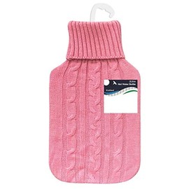 DID HOT Water Bottle & Knitted Cover 2L (Pink)
