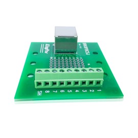 iYueMps RJ45 Terminal RJ45 Ethernet Connector Breakout Board 8P8C Jack Terminal Connector with DIN rail clips
