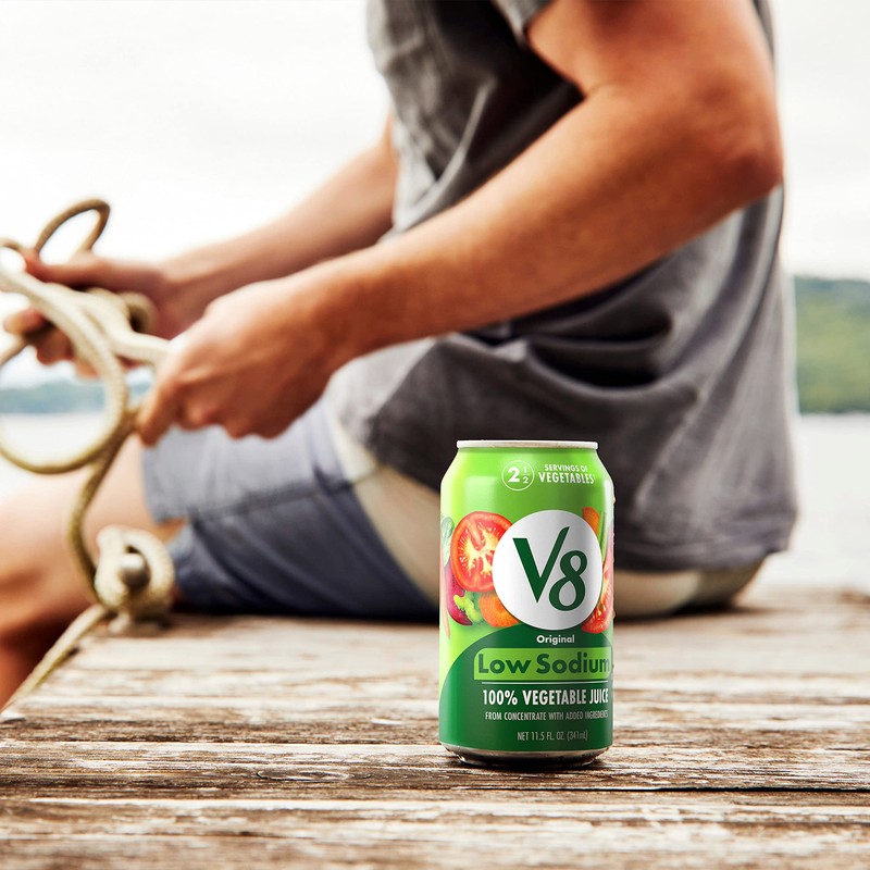 V8 Low Sodium Original 100% Vegetable Juice, 11.5 fl oz