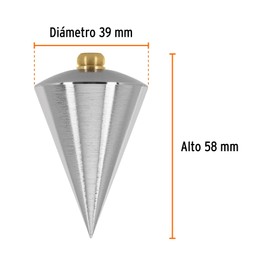 TRUPER Plomada de acero, 8 oz PLOM-8L
