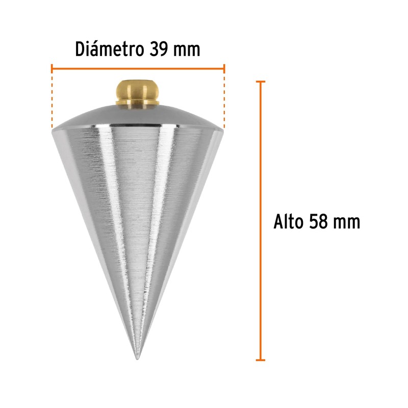 TRUPER Plomada de acero, 8 oz PLOM-8L