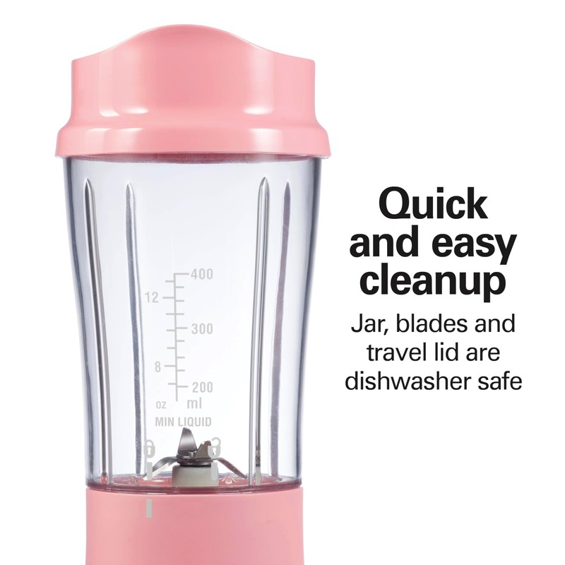 Hamilton Beach Portable Blender for Shakes and Smoothies, 14 Oz