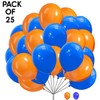 10 Inch Orange and Blue Balloons Boys Men Bridal Baby