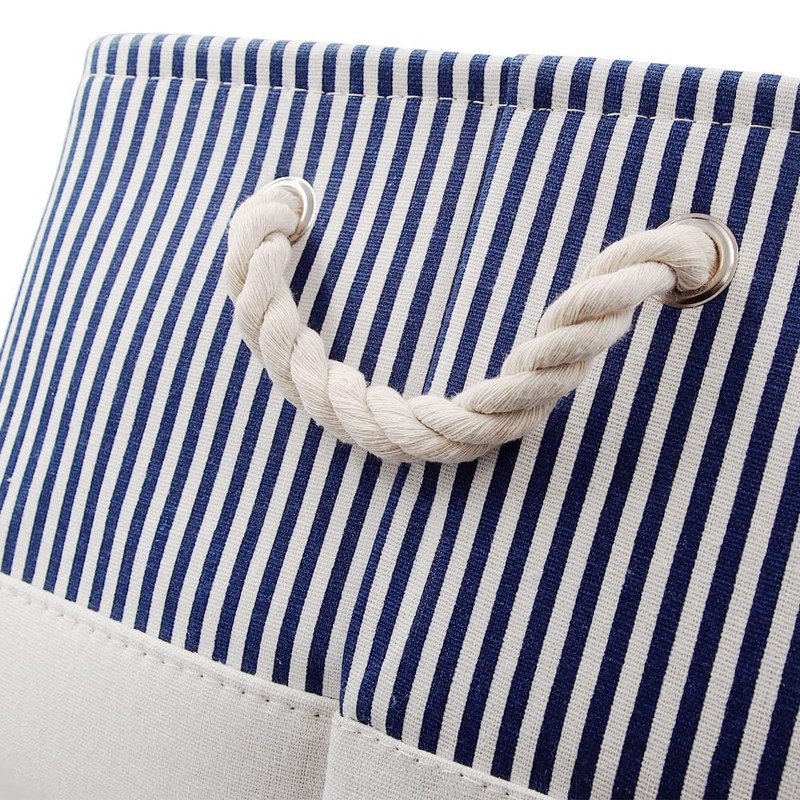 Mangata Washable Collapsible Thickened Canvas Fabric Storage Box with Handles