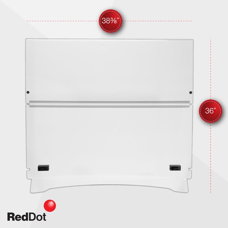 Red Dot Clear Fold-Down Windshield Compatible with Advanced EV1 Golf