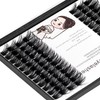 Bodermincer Black/Brown Color Natural Lash Clusters 84pcs Wispy Eyelash Clusters