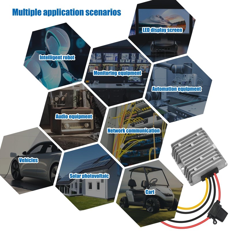 YABOANG DC DC Converter Voltage Converter 24/48/60/72V to 24V 20A