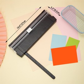 A5 Paper Cutter with 3PCS Replacement Blades, Portable Paper Trimmer with Side Ruler for Scrapbooking Craft, Paper, Coupon, Label, Cardstock