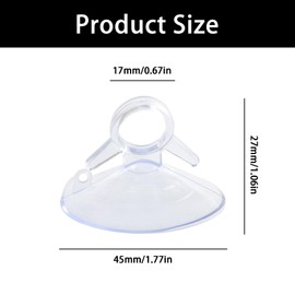 siktorrwd 24Pcs Clear Suction Cups with Loops, Window Suckers with Ring Car, Suction Cups Glass for Decoration, Plastic Suction Cups for Windshield Sunshade Glass Bathroom Mirror Shower Wall