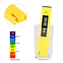 MAGT Digital PH Meter, High Accuracy LCD PH Tester for Water 0.01 Resolution 0-14 Measuring Range PH Meter With Auto Calibration for Aquarium Pools Drinking Water Swimming Pool (Color : Yellow)