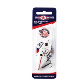 Fish Luck E All American Rattler Crankbait (1/2 Ounce) 2.25 Inch Rattling Crank Bait Lure, Made in The USA, Pearl White
