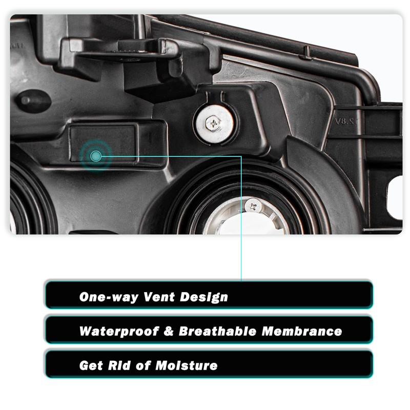 TUSDAR Headlight Assembly Compatible with 2004-2015 Nissan Titan / 2005-2007