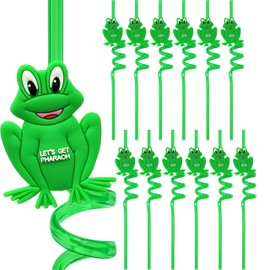 Passover Frog Straws Reuseable Passover Decor For Your Passover Seder Table (12-Pack)