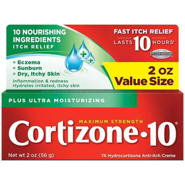 Cortizone-10 Plus Maximum Strength Anti-Itch Creme 2 oz (Pack of 2)