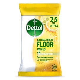 Dettol Floor Wipes Cleaning Lemon and Lime, 25 Wipes