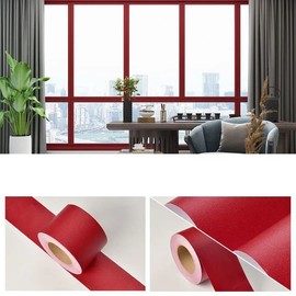 VisitRyl Wallpaper Border Peel and Stick for Bathroom Wall Border Sticker Home Ceiling Decorative Border Red Cinnabar 8cm X 500cm