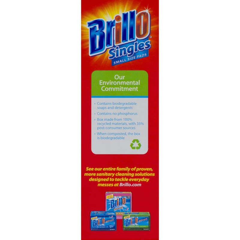 Brillo Single Use Steel Wool Soap Pads, Smaller Size Original