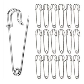 30 Pack Large Safety Pins, 2.75" Heavy Duty Blanket Pins for All Kinds of Handicrafts, Clothing, Blankets and Other Materials as Well as DIY Craftsmanship, Safe and Durable