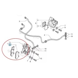 Vespa (Original OE) 647078 OEM Front Brake Pads Calliper For Vespa GT60 GTS GTV 300 Primavera Sprint